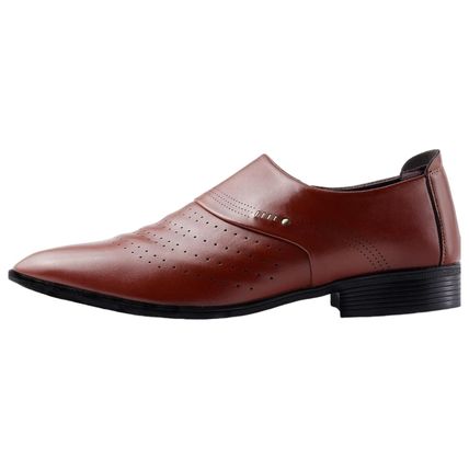 Men's Loafers Casual Business Slip on Dressy Formal Classic Shoes Brown UK 9 New