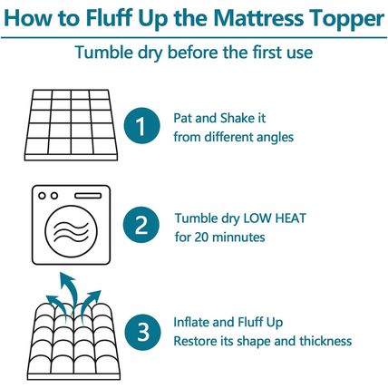 CHOKIT Queen Mattress Topper, Extra Thick Pillow Top Mattress Pad for Back Pain