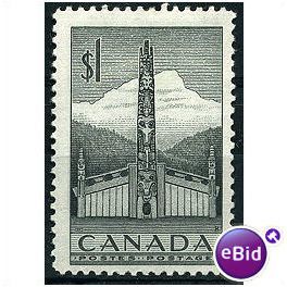 Canada 1953 SG446 $1 Black Mounted Mint