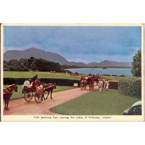 Vintage Irish PC 1964 - Irish Jaunting Cars Touring the Lakes Of Killarney - 241