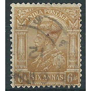 India 1912 SG177 6a Yellow-Bistre Fine Used .. ..