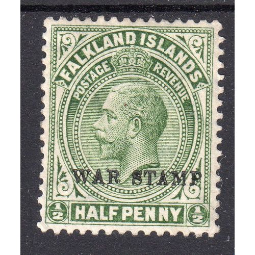 Falkland Islands 1920 Sg70c Dull yellowish green thick paper mounted mint G172