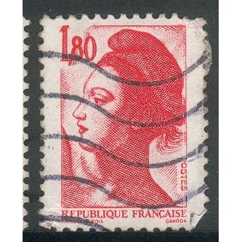France 1982 - SG2460 - 1f.80 red - "Liberty" (after Delacroix) used