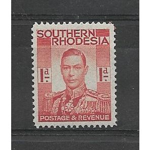 SouthernRhodesia.SG41 1d King George VI (Scarlet).Mounted Mint.Dec19