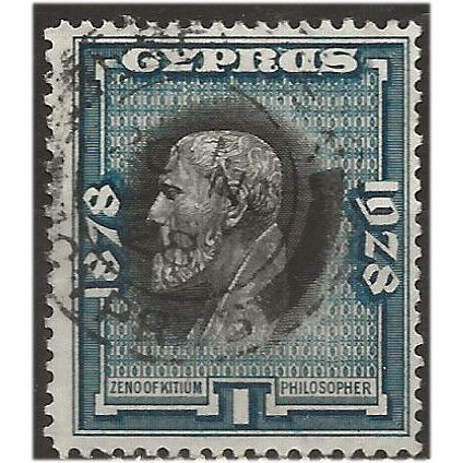 Cyprus 1928 SG124 1pi Black & Greenish-Blue Fine Used . ..