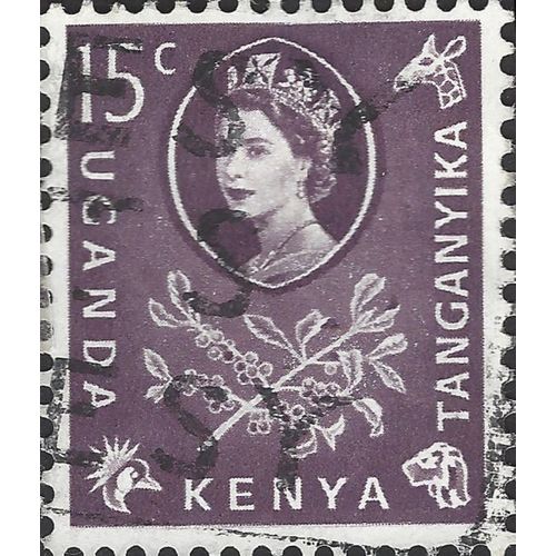 KUT, Elizabeth II, Coffee bush, violet 1960, 15c, #3
