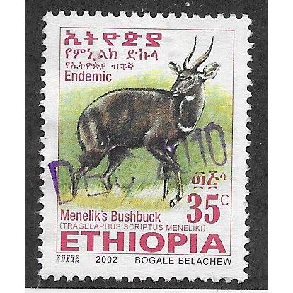 ETH 2002 35c 'MENELIKS BUSHBUCK' FINE USED (EBID70-278)