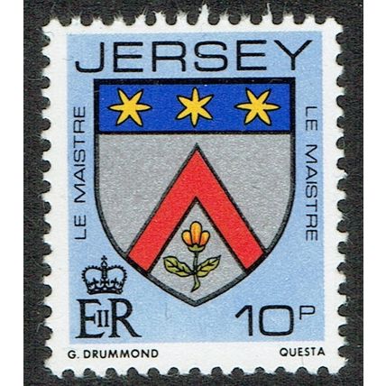 Jersey 1981 Arms of Jersey Families 10p Multicoloured SG259 UM