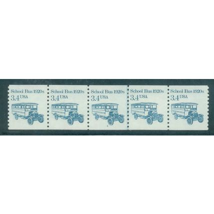 2123 3.4c School Bus Fine MNH Dry Gum PNC 2/5 V0178