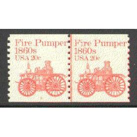 1908 20c Fire Pumper Fine MNH Dry Gum CNP Left 5 V0877