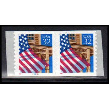 2915Av 32c U.S. Flag Over Porch Very Fine MNH CNP Left 87898 11x10 PA1773