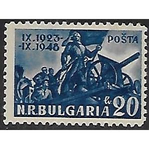 Mi 662: 20 L. deep blue/chamois 25th Anniversary of the September Uprising