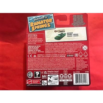 Disney Pixar Cars Welcome to Radiator Springs RAMONE With Keychain Green - New