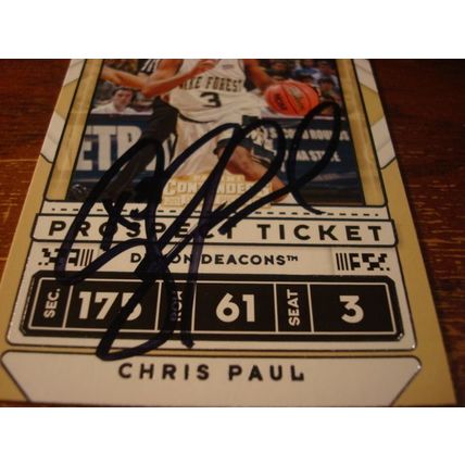 2020/21 , Contenders, Autograph Card, w/COA, CHRIS PAUL, Thunder