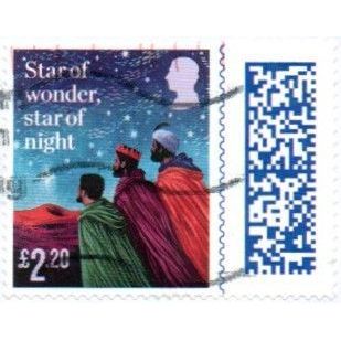 2023 Christmas. £2-80 Value. Three Kings. Self Ad Die Cut. Fine Used On Piece