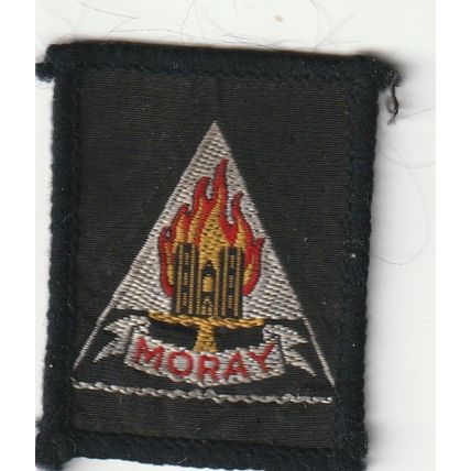Scout Badge Scotland - Moray - Black Back (BZ201)