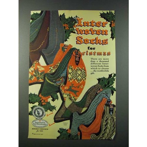 1949 Interwoven Socks Ad - for Christmas