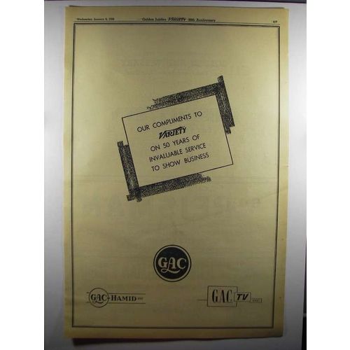 1956 GAC General Artists Corporation Ad - Variety 50th