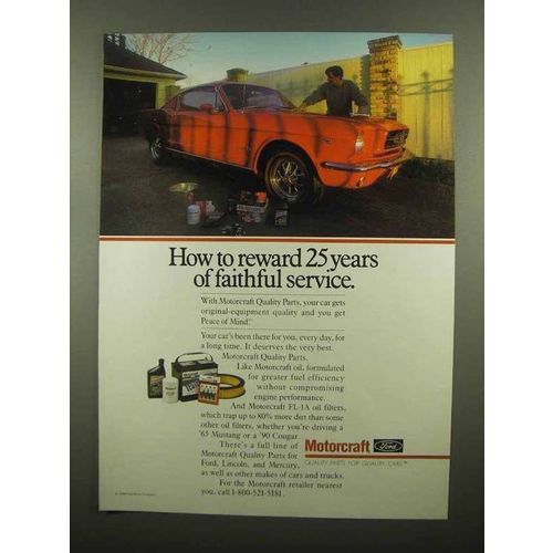 1990 Ford Motorcraft Parts Ad - Reward Faithful Service