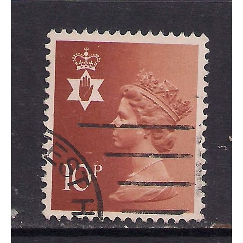 Northern Ireland GB 1980 10p Orange Brown Machin SG NI 28 ( F249)