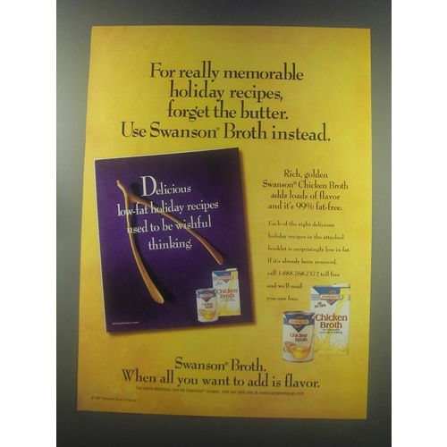 1997 Swanson Broth Ad - For really memorable holiday recipes