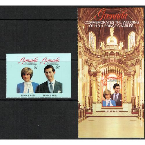 Grenada 1981 Royal Wedding set 3v S/Ad SG1136-1138 UM