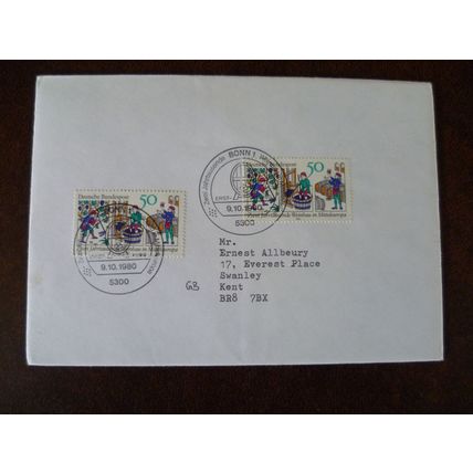 1980 Germany Vine growing in Central Europe FDC stamps SG1942 wine