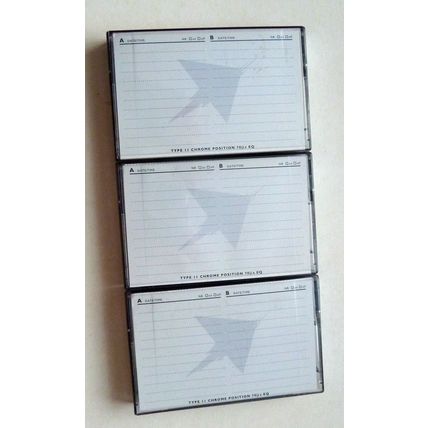 3 x PHILIPS CD EXTRA 90 CHROME AUDIO CASSETTE TAPE
