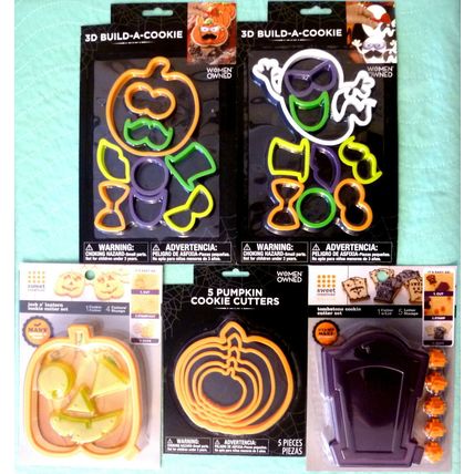 "NEW SETS HALLOWEEN COOKIE CUTTER & DECORATING KITS JACK-O-LANTERN TOMBSTONE +