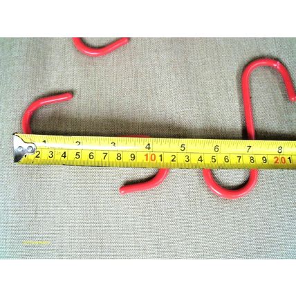 10 Piece Set Plastic Vinyl Coated Steel S Style Plant Hanging Hook 5" Red New