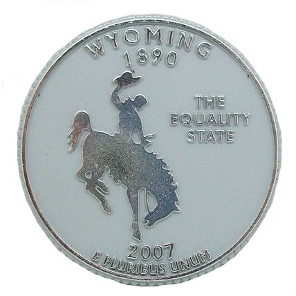 Wyoming State Quarter Fridge Magnet