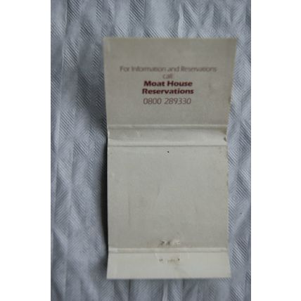 Matchbook cover Queens Moat houses PLC, Romford, Essex