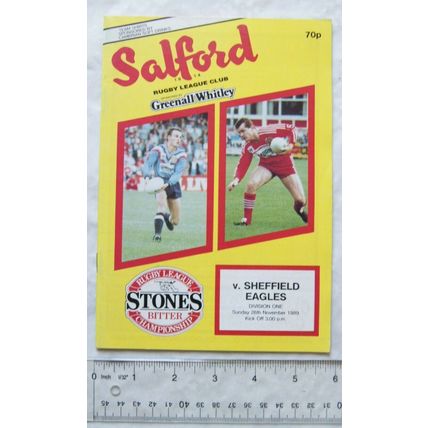 1989 programme Salford v. Sheffield Eagles