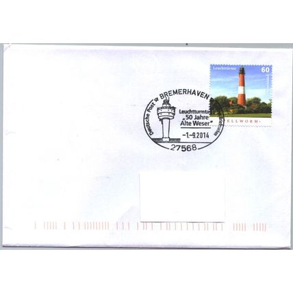 Germany pmk. Bremerhaven '50th ann. of Old Weser Lighthouse' 2014