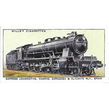Railway Engines 1936 W.D & H.O Wills Cigarette Card 20 - Express Locomotive