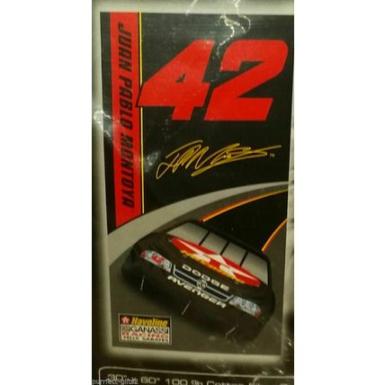 NASCAR JUAN PABLO MONTOYA BEACH BATH TOWEL~NEW~NO. 42 RACE CAR LG 30 X 60 TOWEL