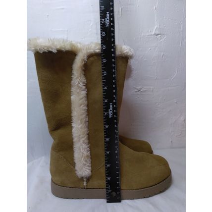 NWT Universal Thread Natural Suede Fur Boots Size 7 Ladies Fall Winter