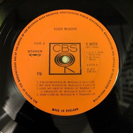ROGER McGUINN LP The Byrds vinyl record 1973 original UK issue ROCK VGC
