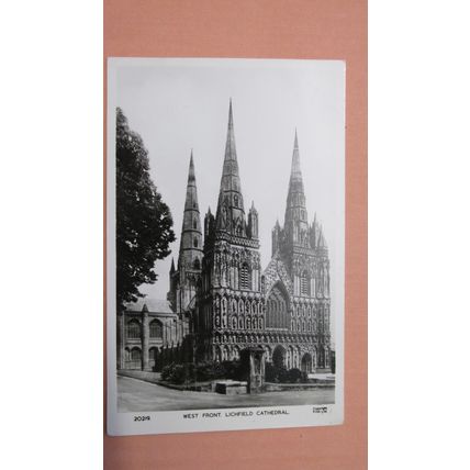 Frith real photo Postcard - West Front Lichfield Cathedral - Staffordshire
