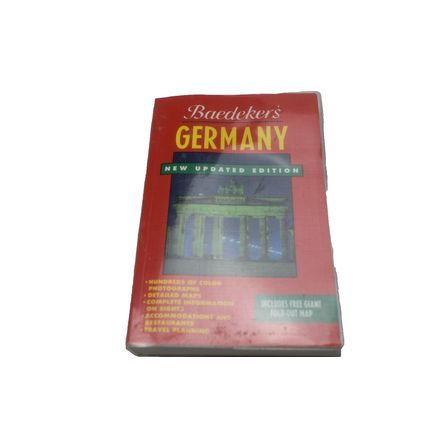 Baedeker's Germany By Karl Baedeker 1st English edition& free Giant foldout map
