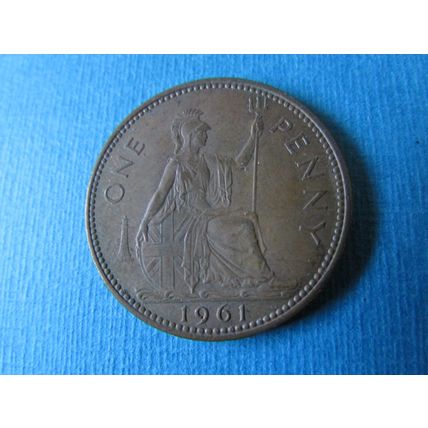 1961 QUEEN ELIZABETH II ONE PENNY FREE POST. (zyebid)