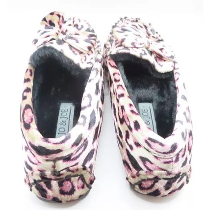 Ladies Slippers Pink & Black Animal Print Gift Footwear UK Sizes 5