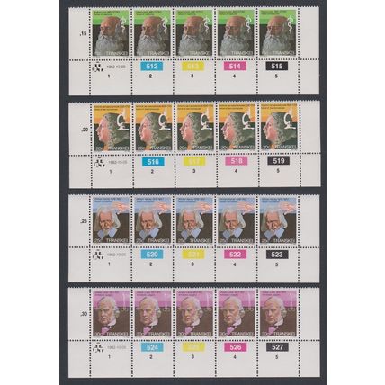 Transkei Celebrities of Medicine 4v Strips of 5 1982 MNH SG#108-111 Sc#97-100