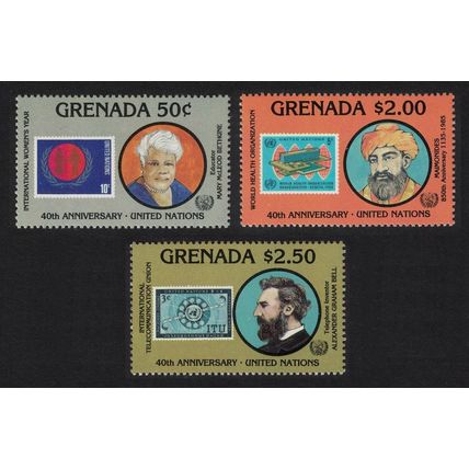 Grenada United Nations New York stamps 3v 1985 MNH SG#1466-1468