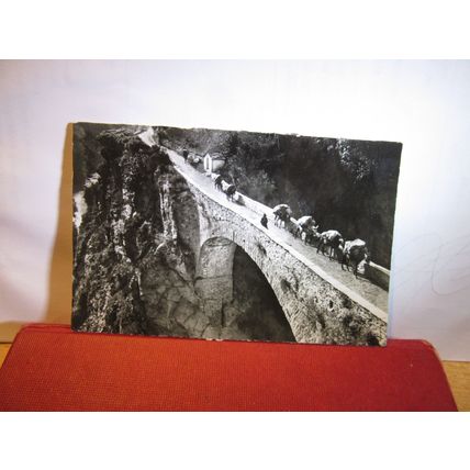 DIE KINNBRUCKE BEL STALDEN, WALLIS, SWITZERLAND unused postcard RP dated 1958=