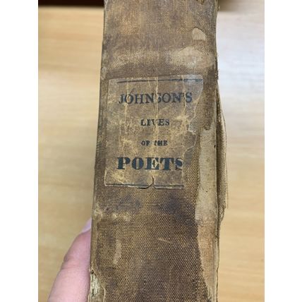 ANTIQUE SAMUEL JOHNSON "JOHNSON'S LIVES OF THE POETS" BOOK (P5)