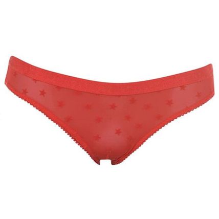 STELLA MCCARTNEY Betty Twinkling High Leg Brief Vermillion BNWT