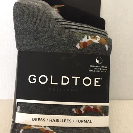 NEW GOLDTOE Edition Mens Dogs Crew Socks, 3-Pack - Shoe Size 6-12.5