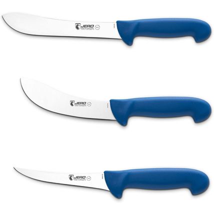 Jero 3 Piece Pro Butcher Meat Processing Set - Butcher, Skinning, Boning Knife