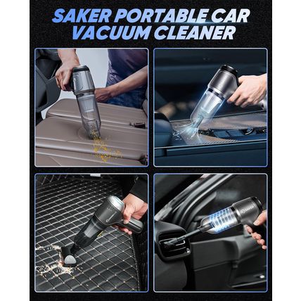 Saker Car Vacuum Portable Cordless 3 in 1 Handheld Car Vacuum 15000PA High Power